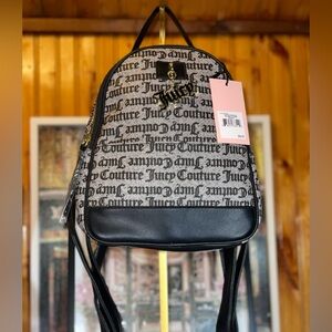 Juicy Couture Gothic Status “Two Times the Charm” Backpack – Black/White (NWT)